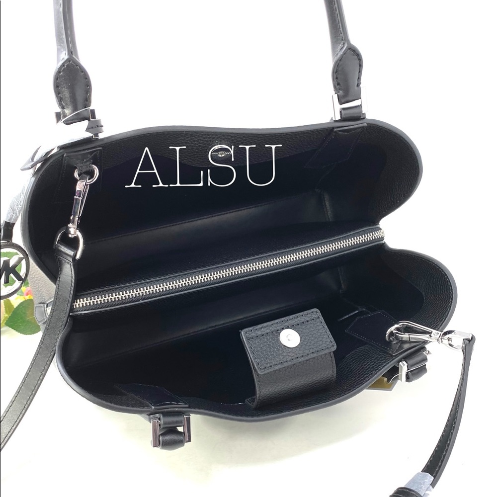 Michael Kors Kimberly Satchel Leather Black AUTHEN - Picture 4 of 6
